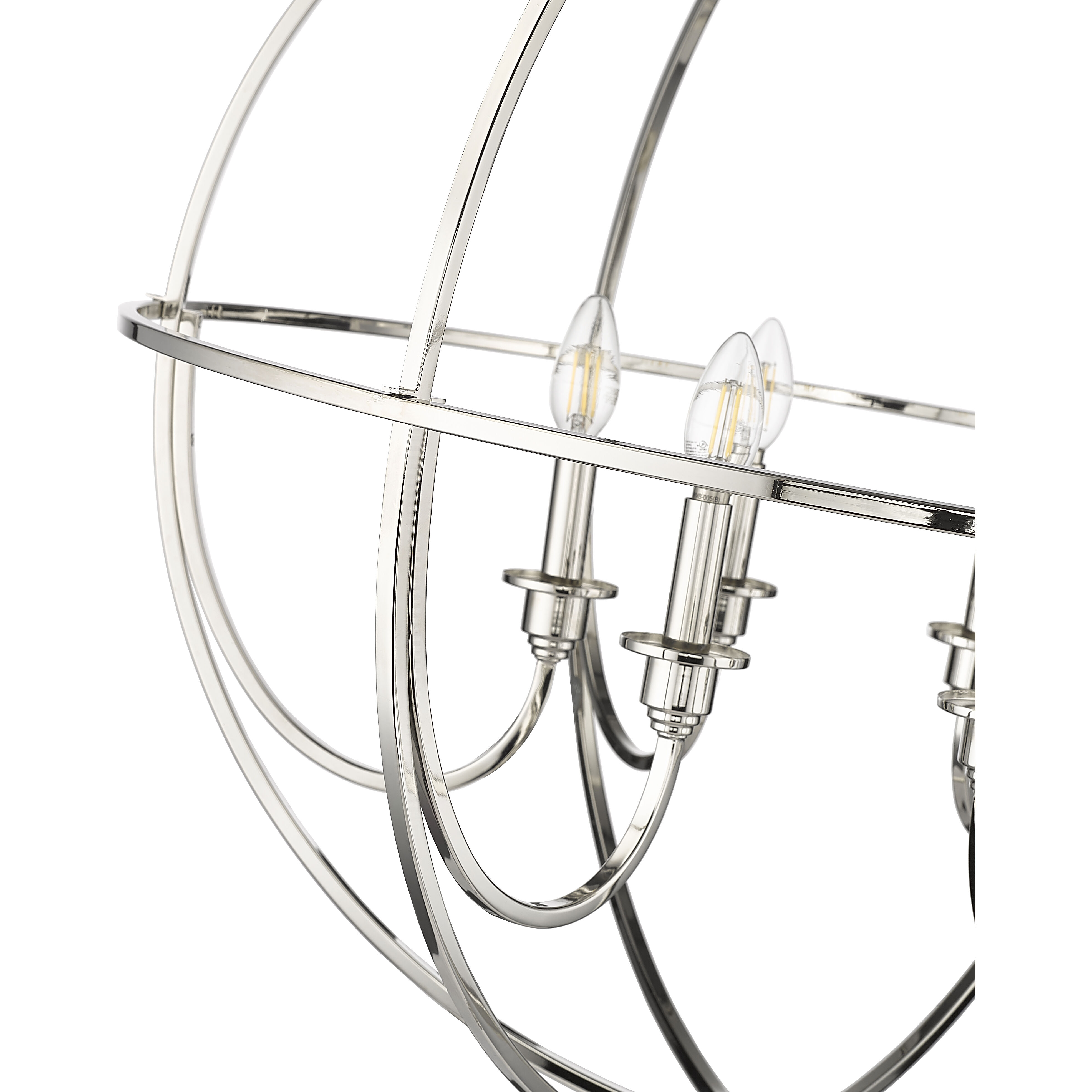 Artemis 6 Light 30 inch Polished Nickel Chandelier Ceiling Light